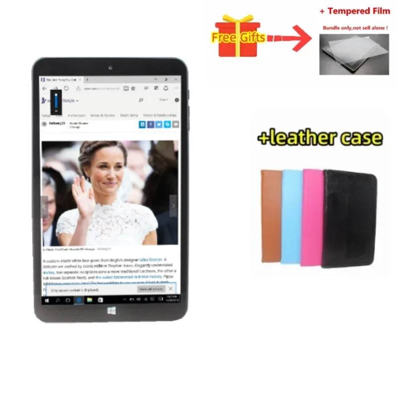 8GB RAM 128GB ROM Windows 10 Tablet 8 INCH 64bit Intel x5-Z8300 Quad Core Ultra-thin Bluetooth WiFi With Tempered Film Free Gift - Price Value Store