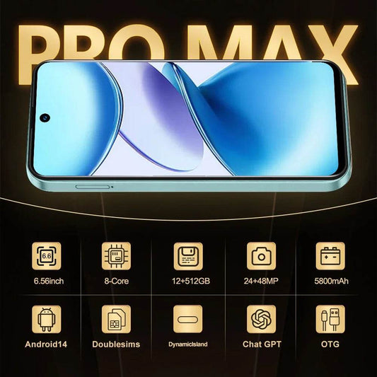 FUFFI X7 Pro Smartphones Cellphone Android 14 6.56 inch Screen,12+512GB 24+48MP Mobile phone 5800mAh Google Play Store Phone - Price Value Store