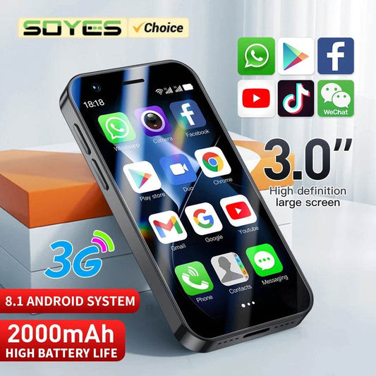 SOYES P70 Pro Max Mini Android8.1 Smartphone 3.0 Inches 2000mAh Face ID Dual SIM Standby Play Store 3G Little Phone - Price Value Store