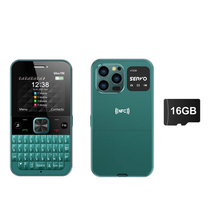 NEW! SERVO Ultra700 Full Keyboard Input Mobile Phone 4 Nano SIM Standby NFC Unlock FM Torch 2.4" Screen Cellular QWERTY Keyboard