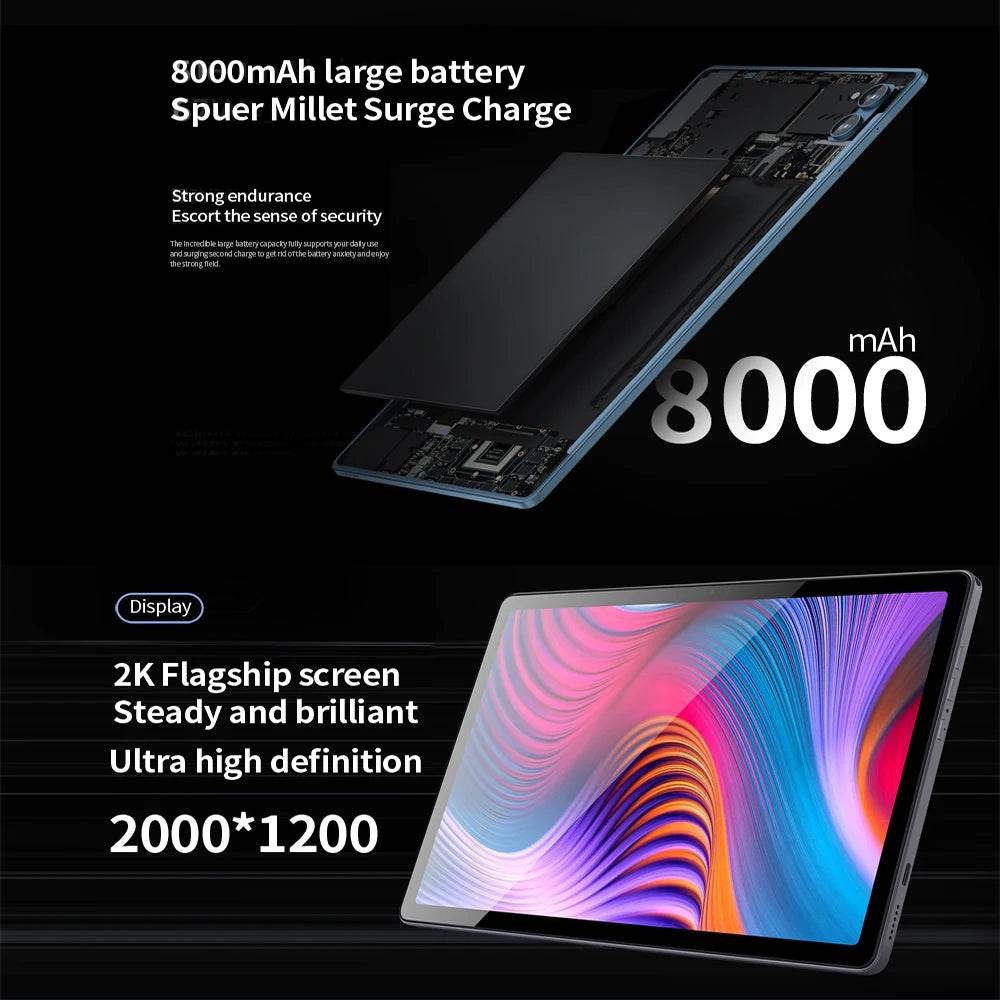 New Google 5G Original Tablet Pc 10.36 Inch 8GB RAM 256GB ROM Android 13 Octa Core Dual Cards Dual Cameras BT Global Version - Price Value Store