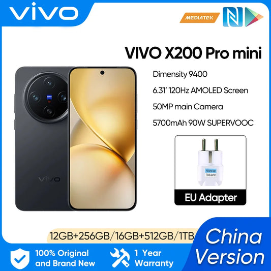 New Vivo X200 Pro Mini Mobile Phone 6.31"AMOLED 120HZ Display   Dimensity 9400 Android 15.0 OTA 5700mAh 90W Charge 50.0MP Camera