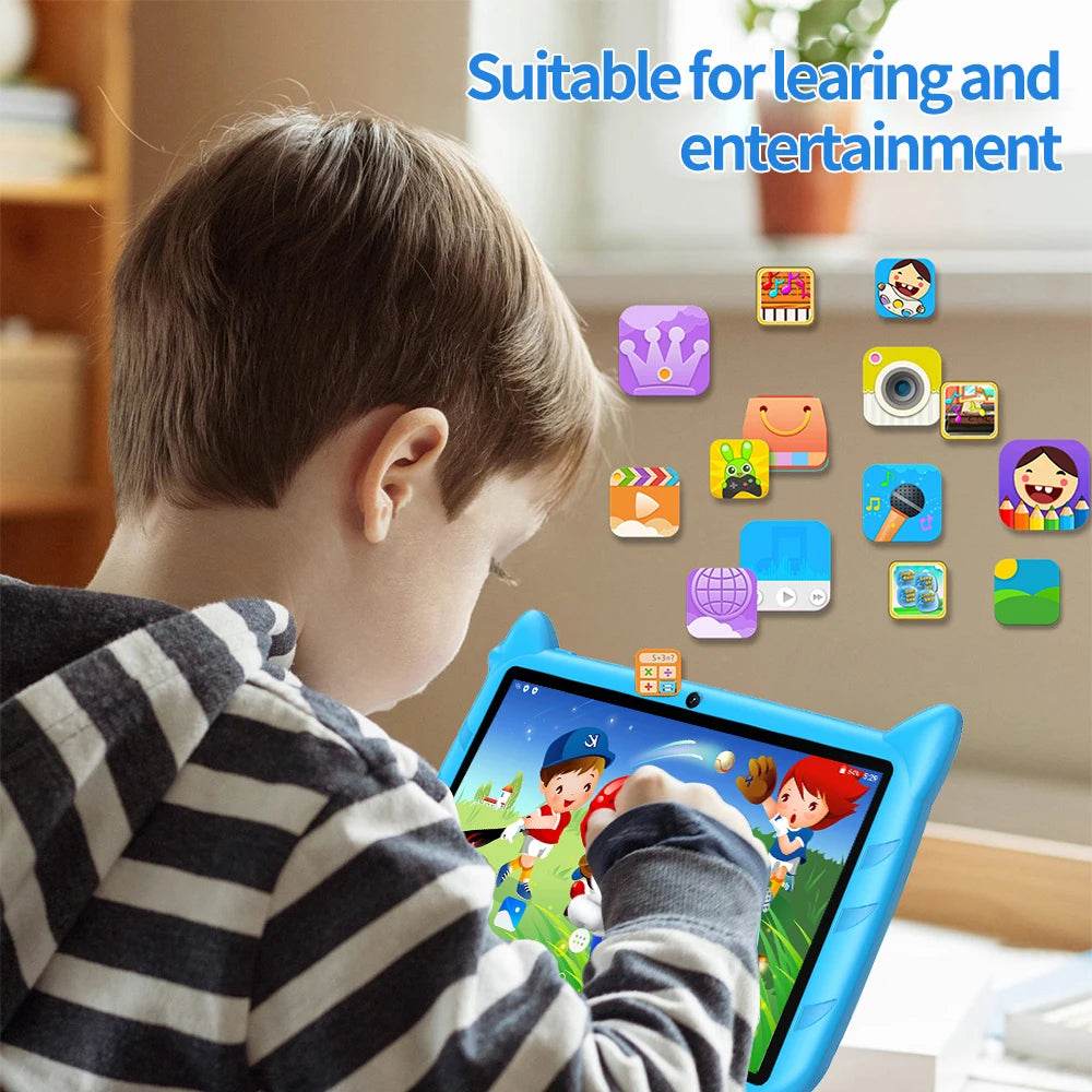 BDF 7 Inch Kid Tablet Android 13, 4GB RAM 64GB ROM,1TB Expand,5G WiFi,4000MAH Battery,Dual Camera, Children's Gift Kids Software - Price Value Store