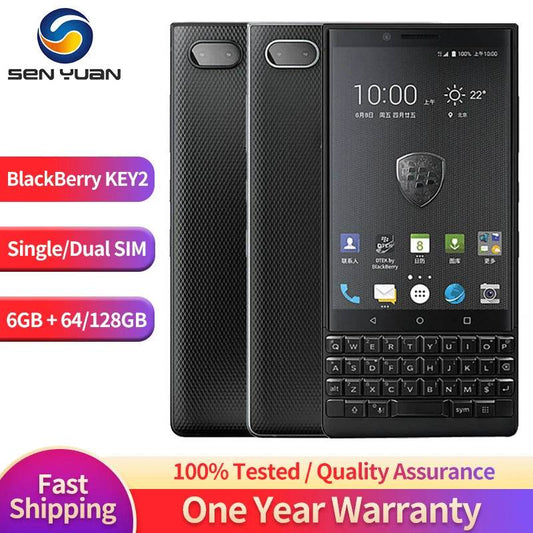 Original BlackBerry KEY2 4G LTE Mobile Phone 4.5'' 6GB RAM 64GB/128GB ROM Octa Core Snapdragon 660 Octa-Core 1/2 sim CellPhone - Price Value Store