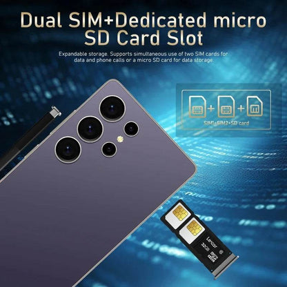 Global Vision S25 Ultra Smartphone 5G Android 12 8GB RAM 512GB ROM 6.8 Inch Phone 1920x1080HD 24+48MP 4 5G Network Mobile Phones - Price Value Store