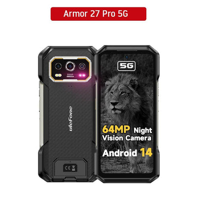 Ulefone Armor 27 Pro 5G Rugged Phone 10600mAh Smartphone 50MP Camera 64MP Night Android 14 Up to 24GB+256GB NFC Waterproof Phone - Price Value Store