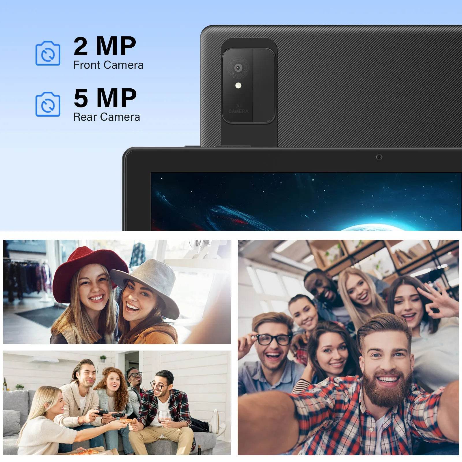 ANRY 2025 Android 15 IPS Display 10.1 Inch 8GB(4+4 Expand) RAM+64GB ROM Tablet 5000Mah Dual Camera 5GWifi A523 Octa-core Tablets - Price Value Store