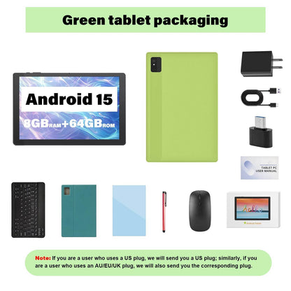 ANRY 2025 Android 15 IPS Display 10.1 Inch 8GB(4+4 Expand) RAM+64GB ROM Tablet 5000Mah Dual Camera 5GWifi A523 Octa-core Tablets - Price Value Store