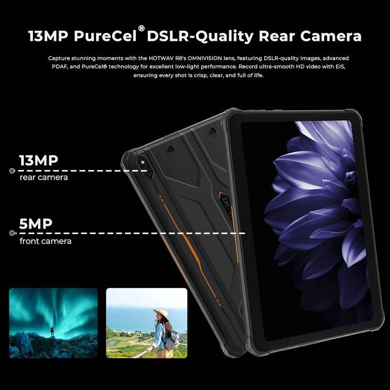 HOTWAV R8 Rugged Tablet Android 14 10.1 inch HD+10800mAh Battery 5MP+13MP Camera tablets 4GB+128GB 8-core tablet Global - Price Value Store