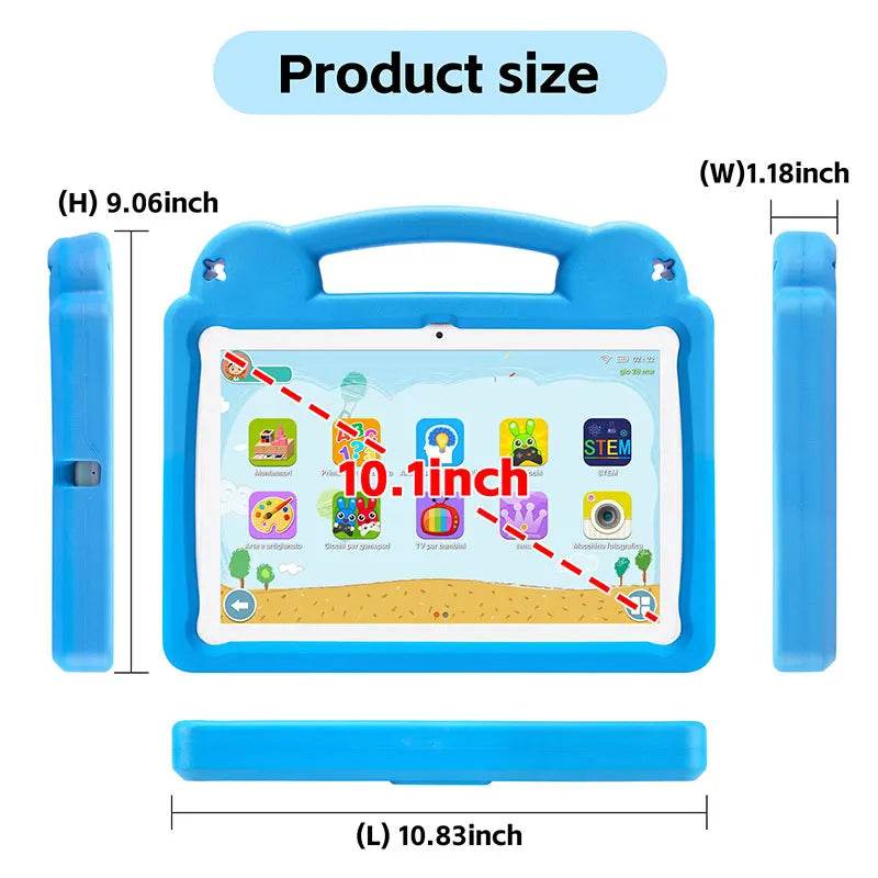 ANRY 2025 Kids Tablet Android 15 10.1 Inch A523 2.0GHZ 8GB（4+4 Expand) RAM 64GB ROM Octa-Core 5000Mah Tablets Children's Gifts - Price Value Store