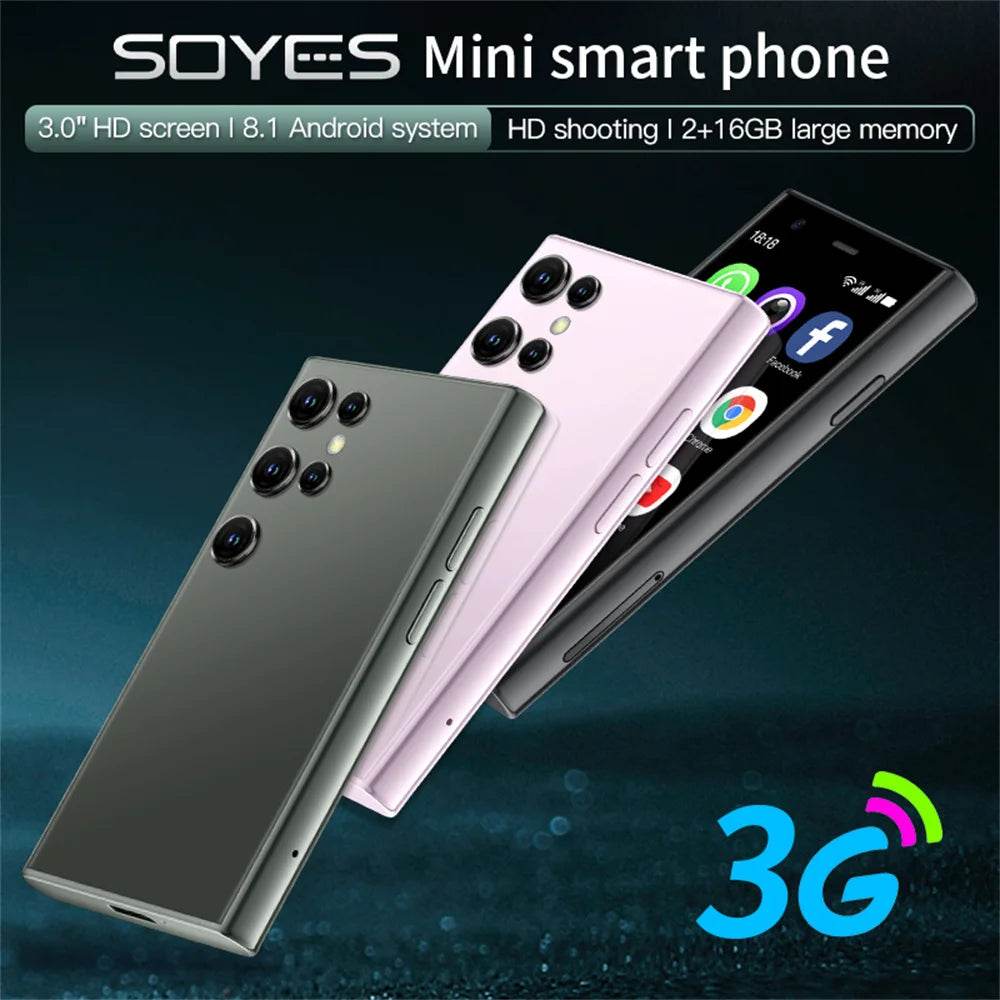 SOYES S23 Pro Mini Smartphones Android 8.1 Dual SIM 3.0'' HD 1000mAh Battery WIFI Bluetooth 3G Small Mobile Phone - Price Value Store