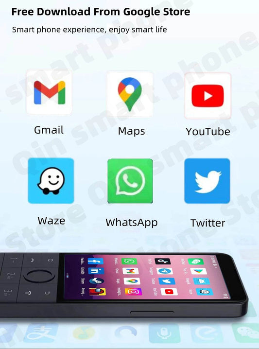 Qin F22 Pro Google Version Duoqin MTK Helio G85 Wifi 3.54 Inch Octa Core Bluetooth 5.0 640*960 Touch Screen Phone - Price Value Store