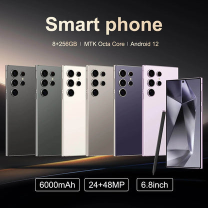 FUFFI-S24 Pro,Smartphone Android,6.8 inch,8GB RAM,256GB ROM,Dual SIM,Mobile phone,Google Play Store,24+48MP,6000mAh,celulares - Price Value Store