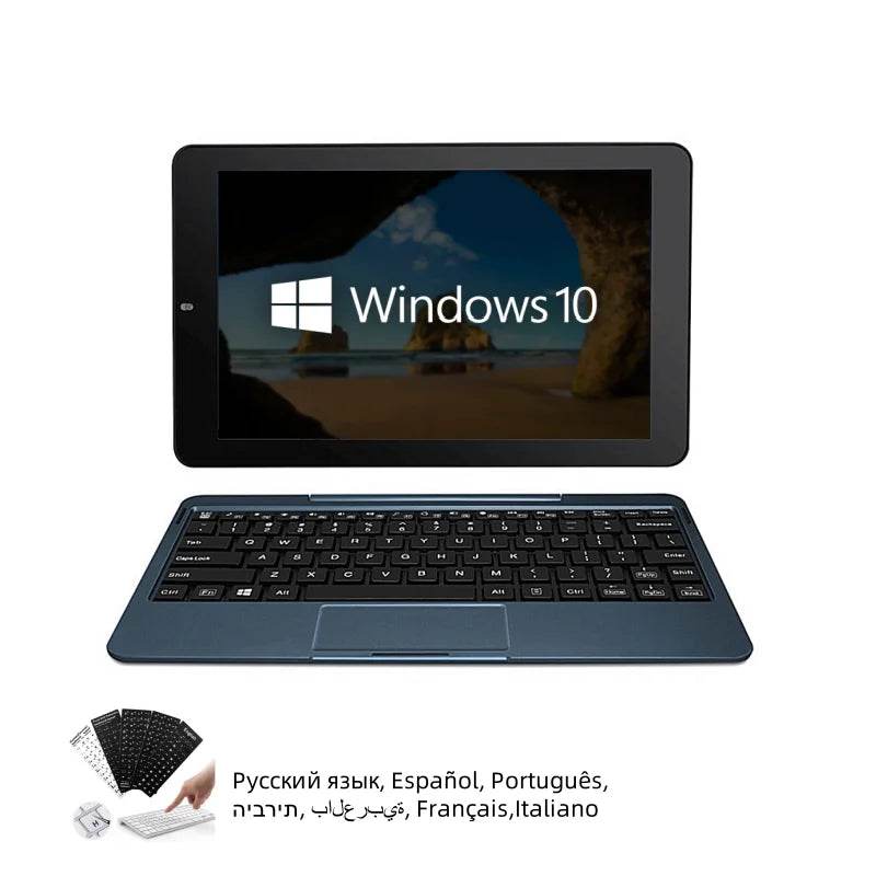 Global Firmware 10.1'' Windows 10 64Bit Quad Core 4GB RAM 32GB ROM 2 in1 Tablet PC Z8300 S12 With Keyboard HDMI-Compatible - Price Value Store