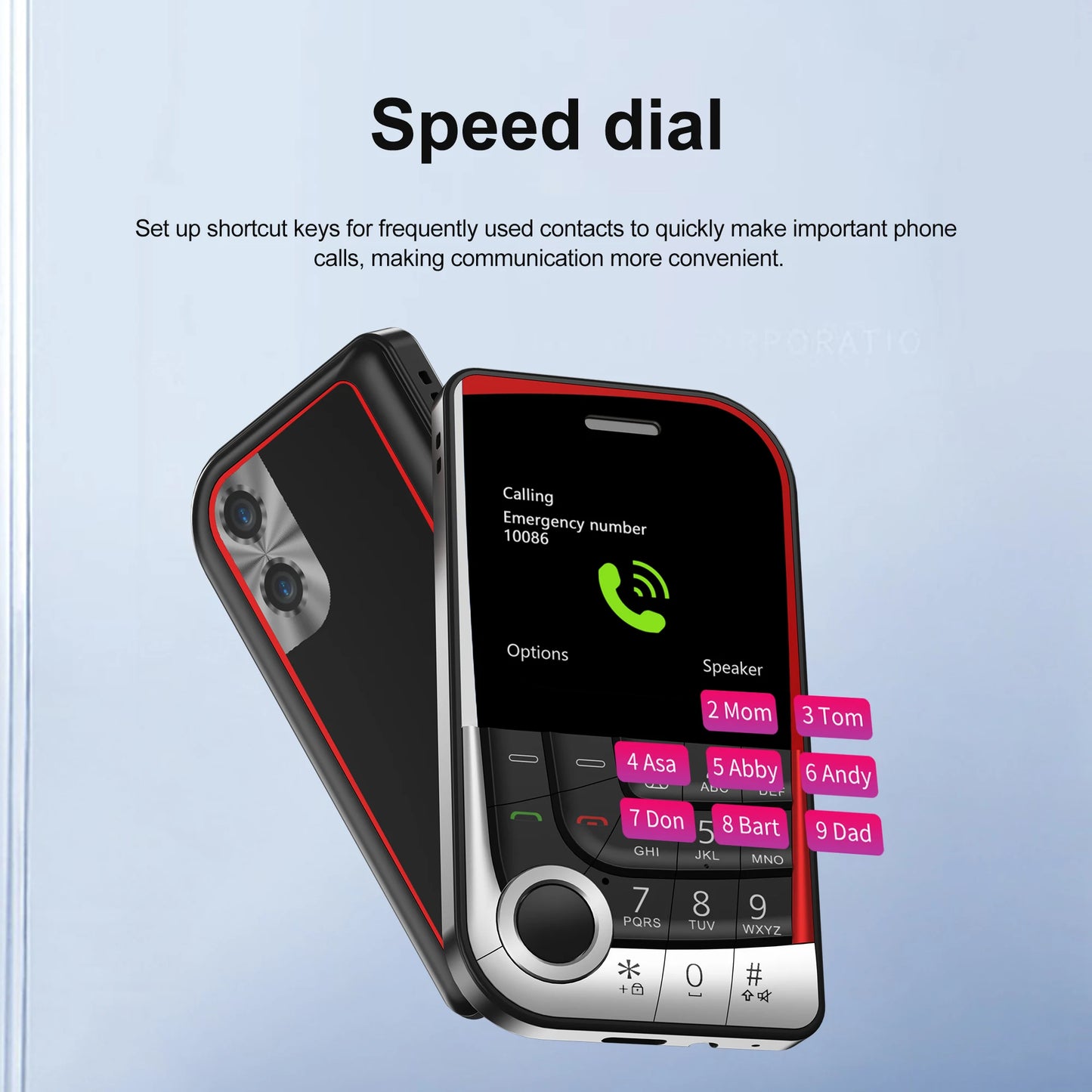 SERVO V10 Dual SIM Mobile Phone Magic Voice Speed Dial FM Radio Camera Flashlight Type-C Port 2.01" Screen Key Feature Cellphone