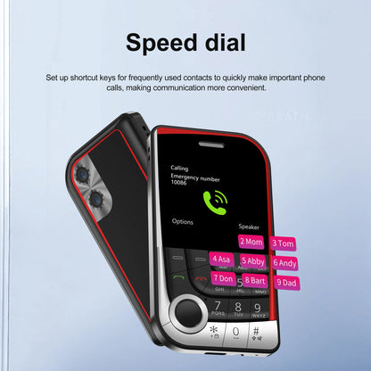 SERVO V10 Dual SIM Mobile Phone Magic Voice Speed Dial FM Radio Camera Flashlight Type-C Port 2.01" Screen Key Feature Cellphone