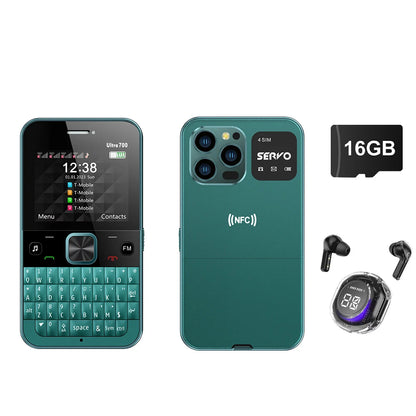 NEW! SERVO Ultra700 Full Keyboard Input Mobile Phone 4 Nano SIM Standby NFC Unlock FM Torch 2.4" Screen Cellular QWERTY Keyboard