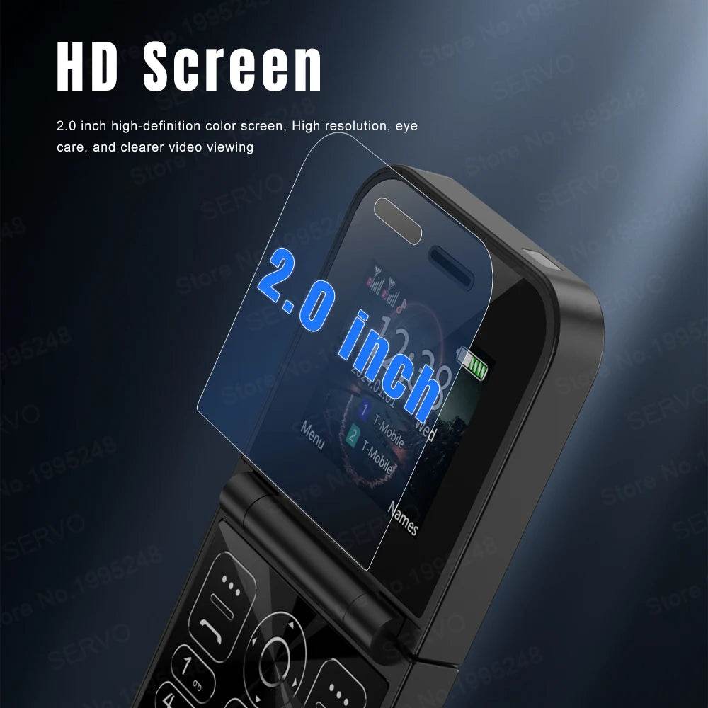 SERVO F15 Mini Small Flip Mobile Phone 2 SIM Standby Speed Dial Magic Voice Flashlight Call Recording 2G GSM Cute Fold Cellphone - Price Value Store