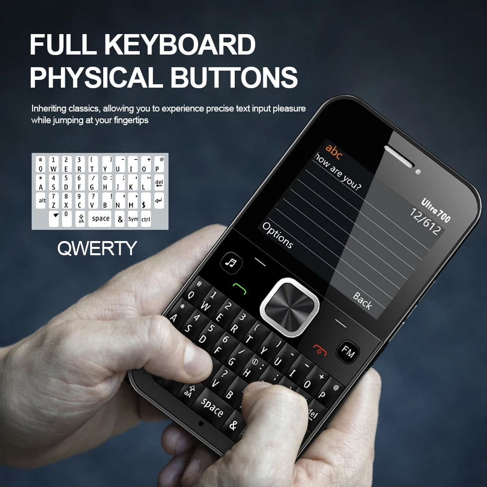 NEW! SERVO Ultra700 Full Keyboard Input Mobile Phone 4 Nano SIM Standby NFC Unlock FM Torch 2.4" Screen Cellular QWERTY Keyboard
