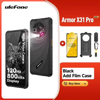Ulefone Armor X31 Pro 5G Rugged Phone Android 14 Waterproof Smartphone 6.56”16GB RAM 256GB ROM Sony ® Night Camera 64MP NFC - Price Value Store