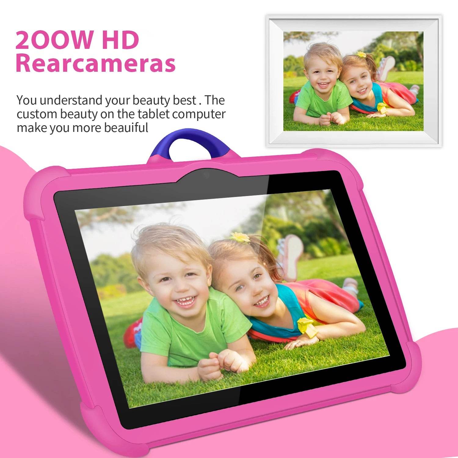 New Cartoon Pattern Kids Tablet 7 Inch Quad Core 4GB RAM 64GB ROM Android Learning Education Games Tablets Children's Gifts - Price Value Store