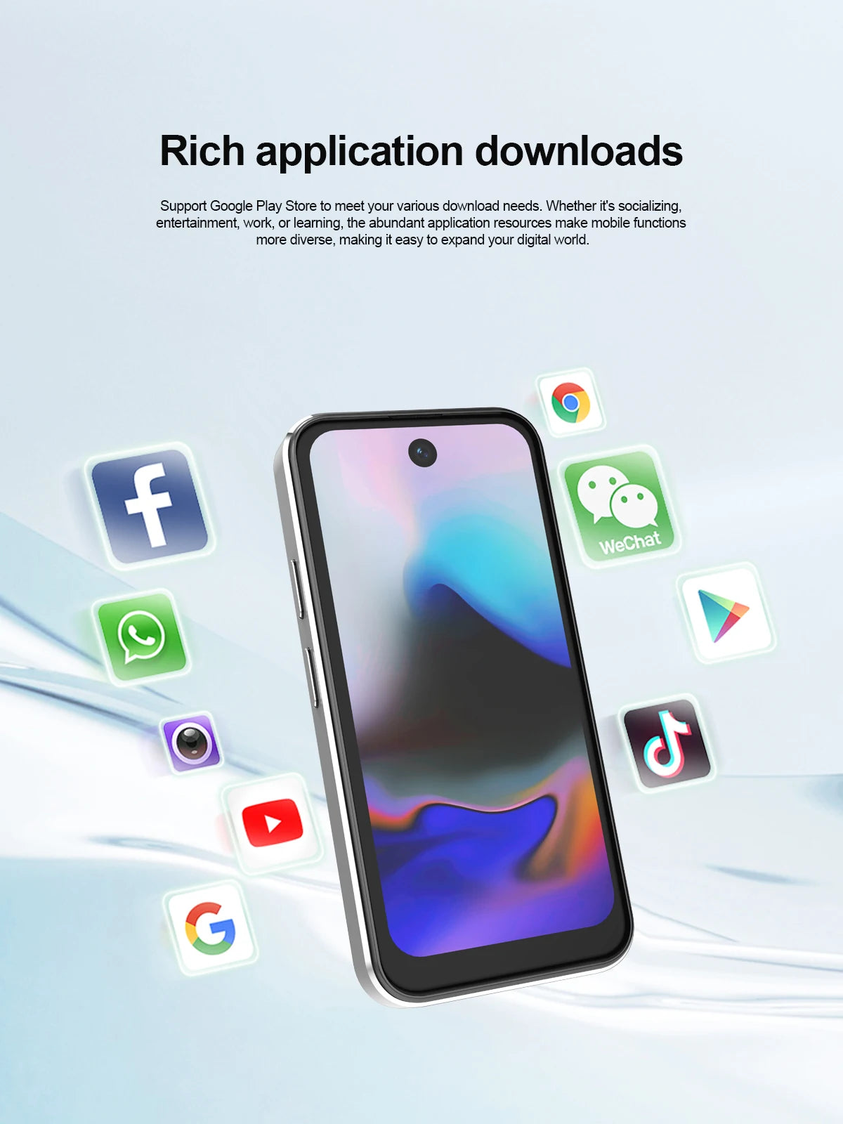 Fuffi Mini X7 Pro Phone 4G LTE Android10.0 Smartphone 4GB RAM 128GB ROM 4" Display 5MP Camera Dual SIM With Play Store WhatsAPP