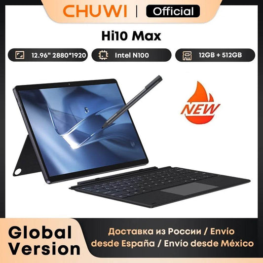 CHUWI Hi10 Max Tablet 2 In 1 Tablet PC 12.96inch 3K Display N150/N100 Laptop 12GB RAM 512GB ROM Windows 11 Tablets 2.4G/5G WiFi - Price Value Store