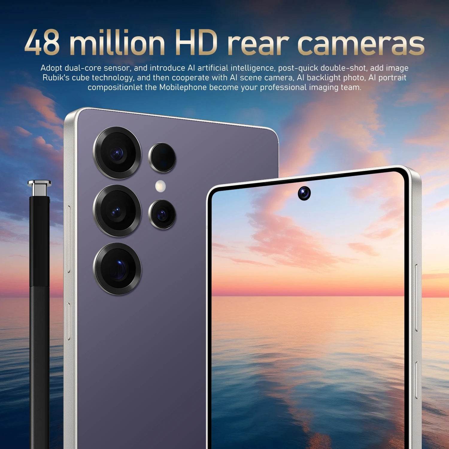 FUFFI S25 Pro Smartphone 5G Cellphones Android 12,6.8 inch Screen,12+512GB,24+48MP Mobile phone 5800mAh Google Play Store,Phone - Price Value Store