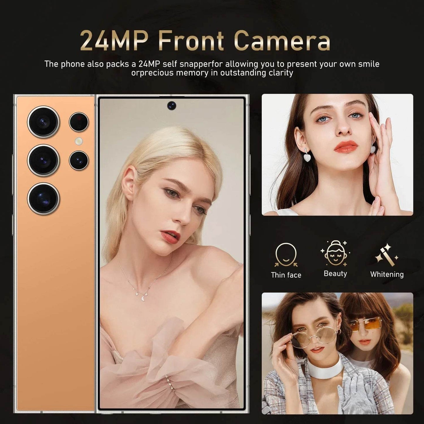 FUFFI-S24 Pro,Smartphone Android,6.8 inch,8GB RAM,256GB ROM,Dual SIM,Mobile phone,Google Play Store,24+48MP,6000mAh,celulares - Price Value Store