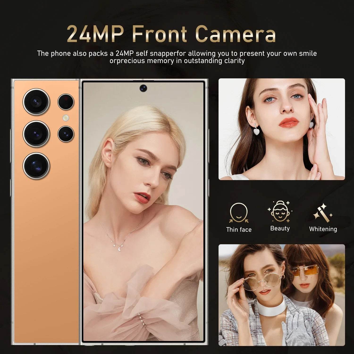FUFFI-S24 Pro,Smartphone Android,6.8 inch,8GB RAM,256GB ROM,Dual SIM,Mobile phone,Google Play Store,24+48MP,6000mAh,celulares - Price Value Store