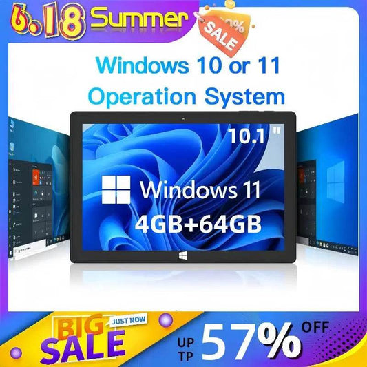 4GB DDR3 RAM 32GB/64GB ROM 10.1 INCH Windows 10/ Windows 11 Tablet 64Bit Z8350/N3350 CPU 1920*1200 IPS Screen HDMI Port USB 3.0 - Price Value Store