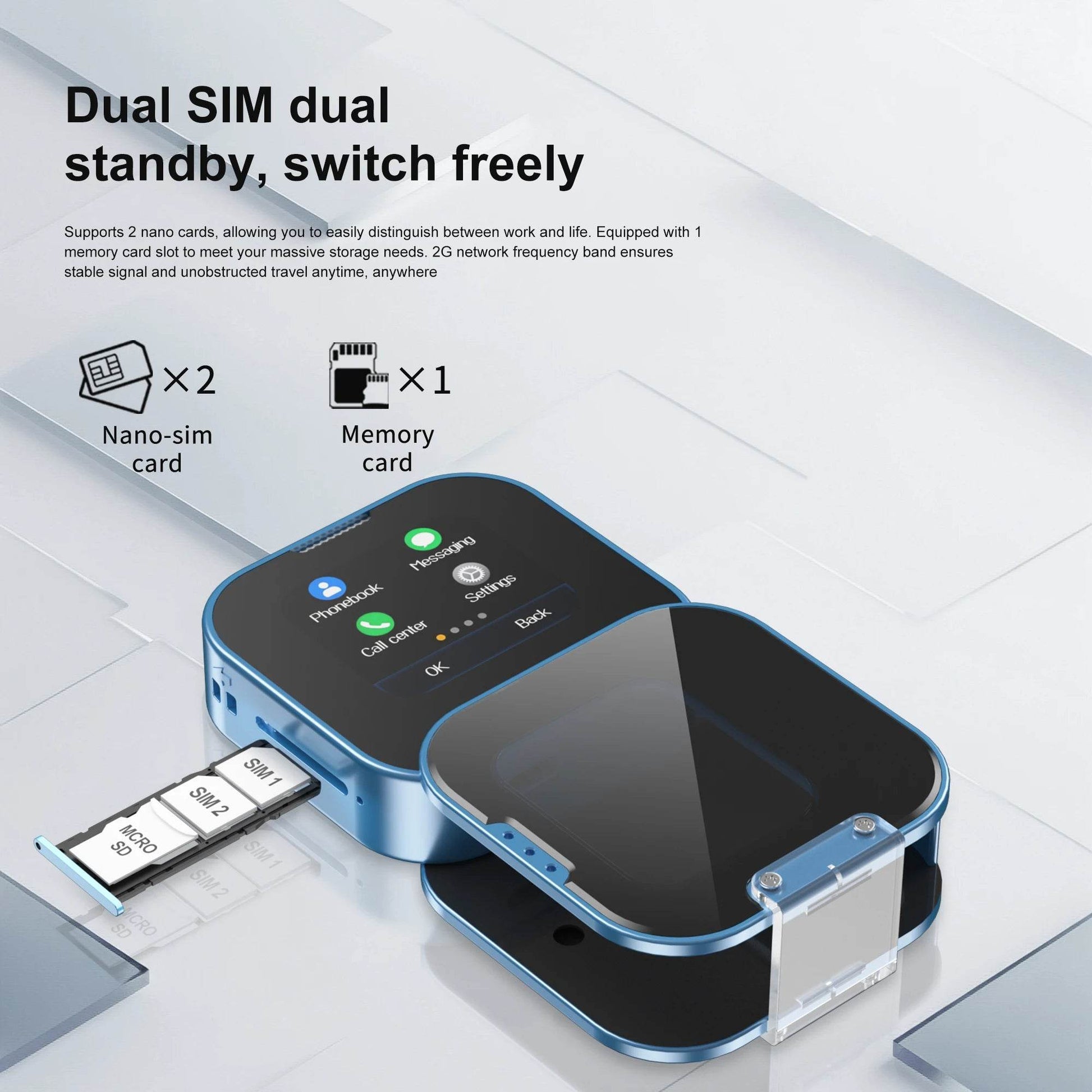 SERVO i19 Rotate Mini Touch Mobile Phone Dual SIM Standby Bluetooth Dialer MP4 Player Magic Voice 2G Small Rotating Screen Phone - Price Value Store
