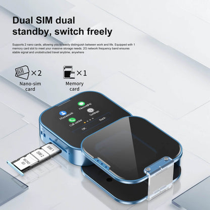 SERVO i19 Rotate Mini Touch Mobile Phone Dual SIM Standby Bluetooth Dialer MP4 Player Magic Voice 2G Small Rotating Screen Phone - Price Value Store