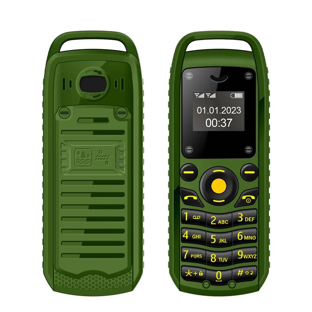 SERVO B25 Button Mini Mobile Phone 2 SIM Standby Bluetooth Dialing Surround Wear Blacklist Smallest Backup Cellphones for Sports - Price Value Store