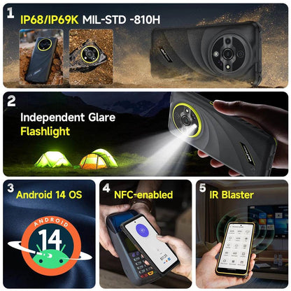 【World Premiere】Ulefone Armor X31 Pro 5G Rugged Phone Android 14 Smartphone 6.56”16GB + 256GB Night Camera 64MP 6050mAh NFC - Price Value Store