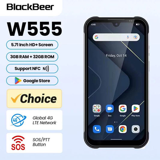 Global Version UNIWA W555 4G NFC Smartphones Android 12 3G+32G 5.71 Inch Quad Core Mobile Phones 4000mAh 13MP Rear Camera PTT - Price Value Store
