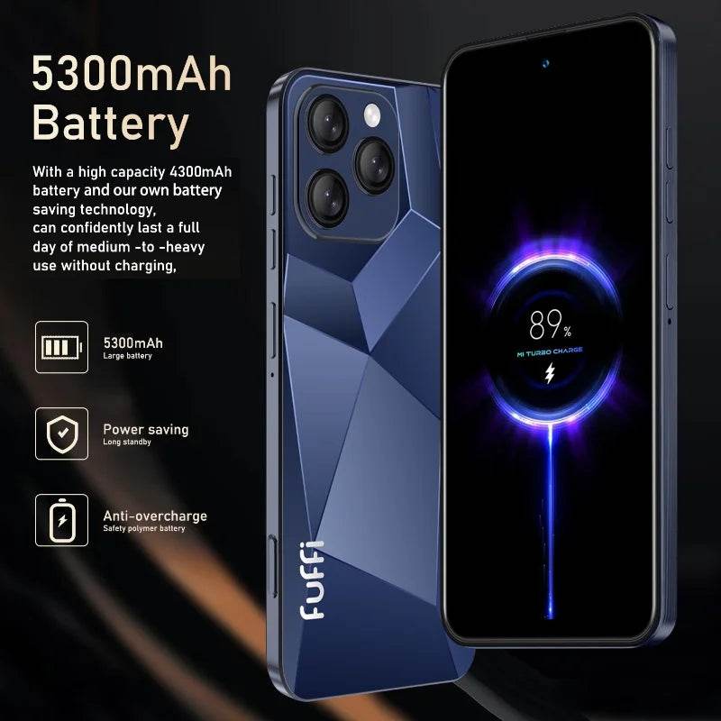Global Vision I16 Pro Smartphone 5G Android 5300mAH 12GB RAM 512G ROM 6.56Inch 1080x2640HD 24+48MP MTK10 4G Network Mobile Phone - Price Value Store
