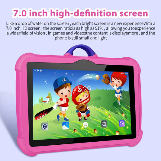 New Cartoon Pattern Kids Tablet 7 Inch Quad Core 4GB RAM 64GB ROM Android Learning Education Games Tablets Children's Gifts - Price Value Store