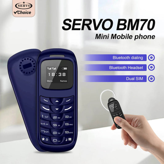 SERVO 2G GSM Mini Mobile Phone 2 SIM Card Auto Call Record Bluetooth Call Magic Voice Low Radiation Portable Cellphone Blacklist - Price Value Store