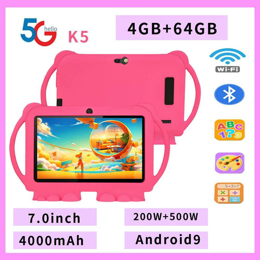 Sauenaneo 5GWIFI Children's Tablet 4GB RAM 64GB ROM Four Core Children's Education Games Android 9.0 System 4000mAh Battery - Price Value Store