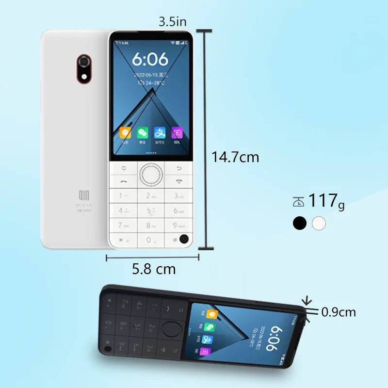 Qin F22 Pro Google Version Duoqin MTK Helio G85 Wifi 3.54 Inch Octa Core Bluetooth 5.0 640*960 Touch Screen Phone - Price Value Store