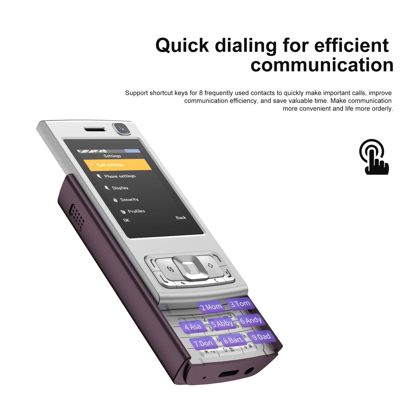 SERVO N95 PRO Mini Sliding Mobile Phone 2 SIM Standby Cellphone Magic Voice Speed Dial Call Recording Flashlight 2.0" Telephones