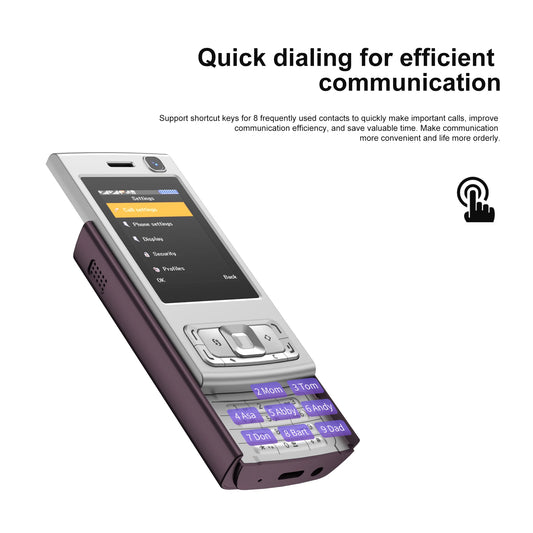 SERVO N95 PRO Mini Sliding Mobile Phone 2 SIM Standby Cellphone Magic Voice Speed Dial Call Recording Flashlight 2.0" Telephones