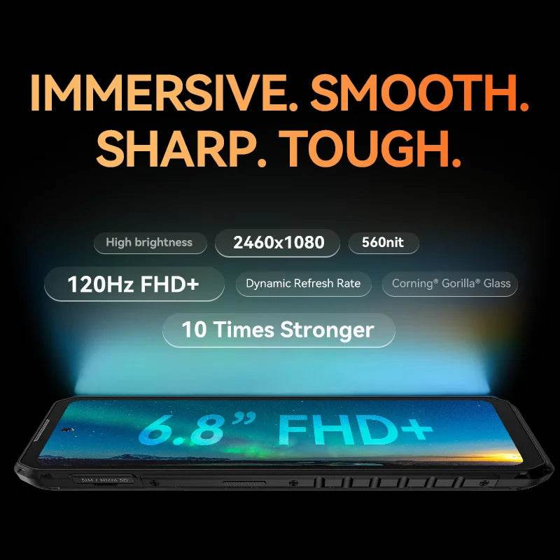 IIIF150 B2 Pro Rugged Smartphone Android Cell Phone G99 120Hz 6.8'' Screen 24GB RAM 256GB ROM 108MP Camera 10000mAh 30W Charge - Price Value Store