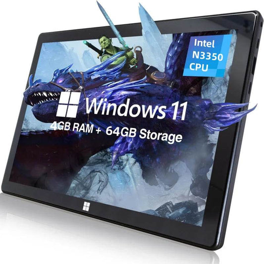 Type-C 10.1 INCH Windows 11 Tablet Intel N3350 Quad Core CPU 4GB RAM 64GB ROM 1920 x 1200 IPS Dual Camear 1*USB 3.0 HD-MI - Price Value Store