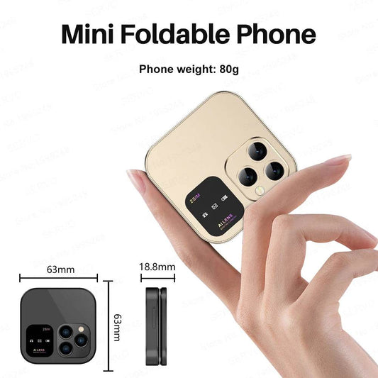 SERVO 2024 New Mini Flip Mobile Phone FM Radio Magic Voice Blacklist Speed Dial Vibration 2SIM Card Small Display Foldable Phone - Price Value Store