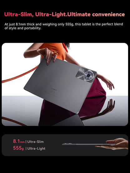 Cubot TAB 70, 2025 New Tablet Android 14, Octa-Core, 16GB RAM(6GB+10GB), 128GB ROM, 10.95" HD+ Screen, 8200mAh, GPS, Face ID