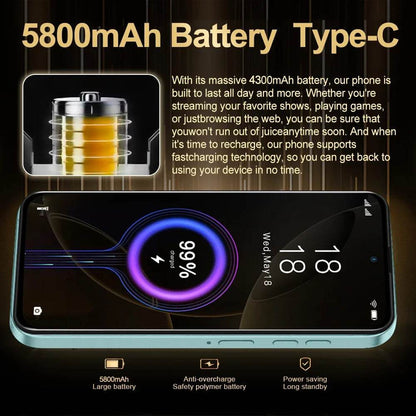 FUFFI X7 Pro Smartphones Cellphone Android 14 6.56 inch Screen,12+512GB 24+48MP Mobile phone 5800mAh Google Play Store Phone - Price Value Store