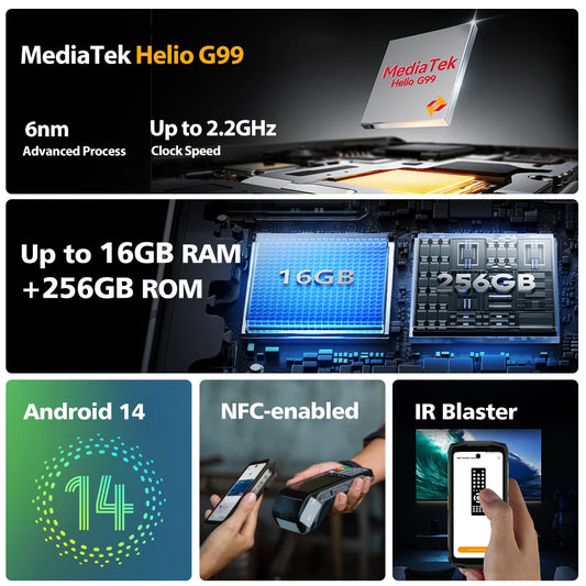Ulefone Armor Mini 20 4G 4.7" Rugged Phone 64MP Night Camera Android 14 Smartphone 6200mAh Mobile phone LED