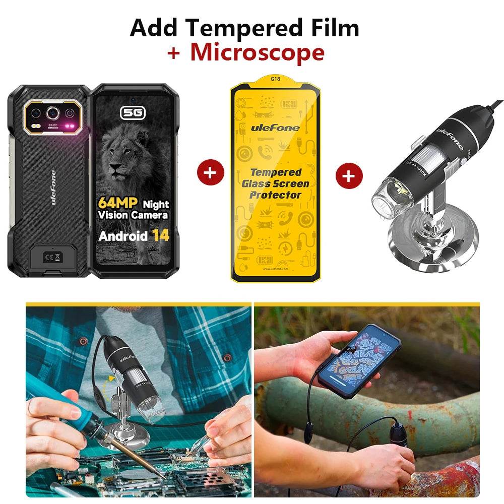Ulefone Armor 27 Pro 5G Rugged Phone 10600mAh Smartphone 50MP Camera 64MP Night Android 14 Up to 24GB+256GB NFC Waterproof Phone - Price Value Store